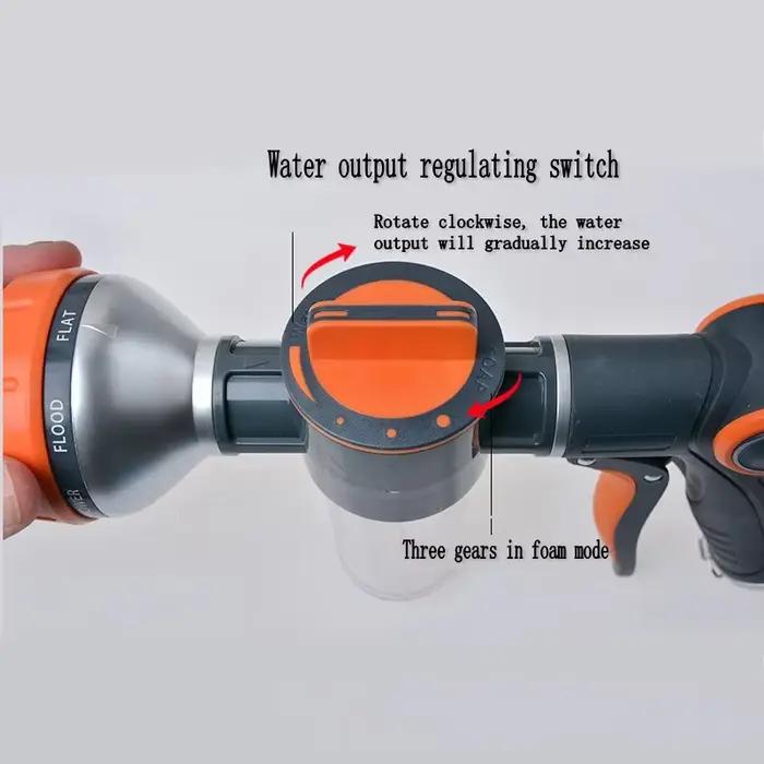 Nouveau pistolet à eau en mousse buse de tuyau lavage de voiture outils de nettoyage jardin pelouse 