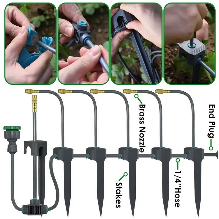 Système d'arrosage de jardin 5M-30M, pompe auto-amorçante, minuterie 360 °   Arroseur de refroidisse