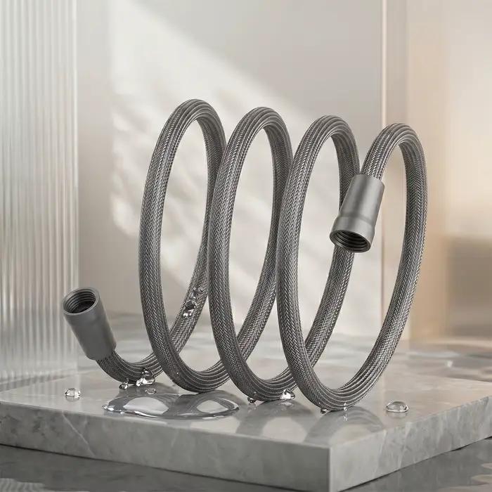 Tuyau de douche en nylon anti-torsion, flexible, à haut débit, filetage universel G1/2, 2 m, pour re