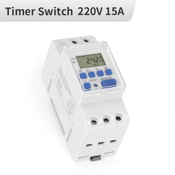 Minuteur programmable numérique TNCE 220V THC15A, format mini, 7 jours, module de contrôle entièreme