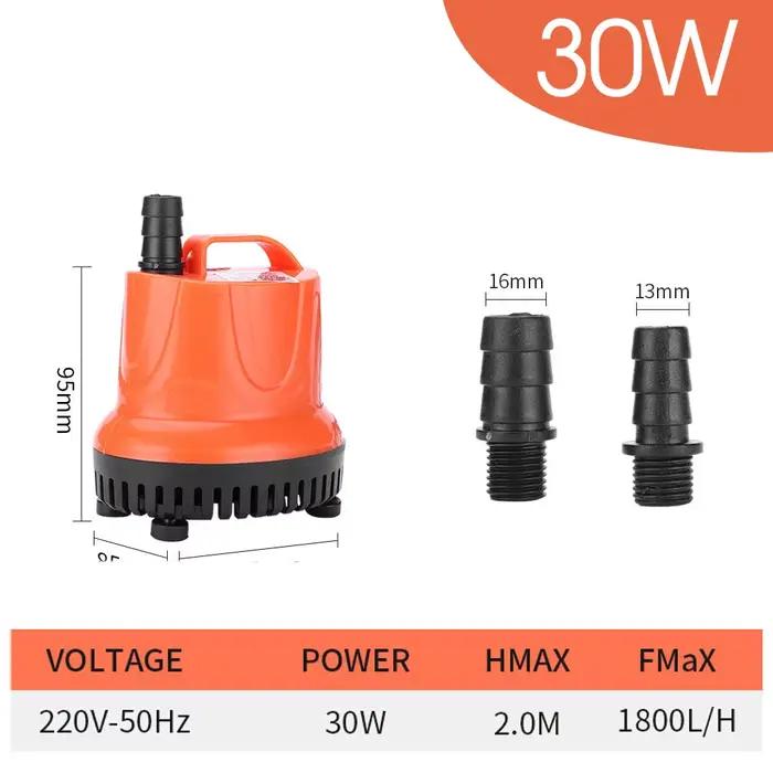 Pompe à eau d'aspiration inférieure 30/45/60/85/110 W 220V, pour aquarium de jardin, pompe immergée 