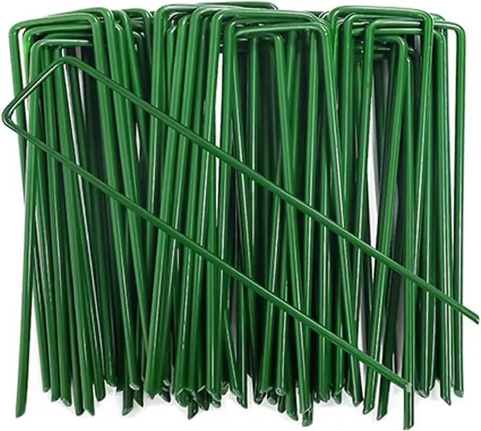 Agrafes de paysage en forme de U, 10/200 pièces, épingles de jardin, piquets de jardin, piquets robu