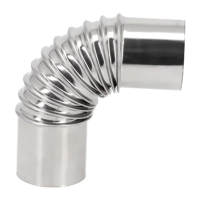 Tuyau de Tuyau de Cannelure en Acier Inoxydable, Coude Résistant à 90 °, Accessoires d'ÉColorado Ten
