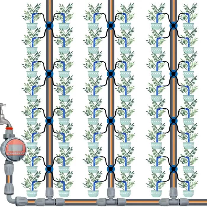 WUJIE D'irrigation Goutte À Goutte de Serre 4 voies 3/5mm Goutte À Goutte Flèche 2 voies Émetteur D'