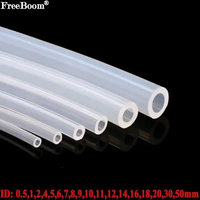 Tuyau en caoutchouc de Silicone de qualité alimentaire, 1M, diamètre Transparent 0.5 1 2 4 5 6 7 8 9