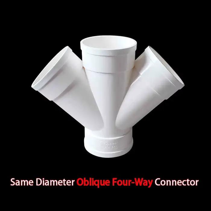 Adaptateur de tuyau d'eau à quatre voies, connecteur de tuyau en PVC, croix de baignoire bricolage d