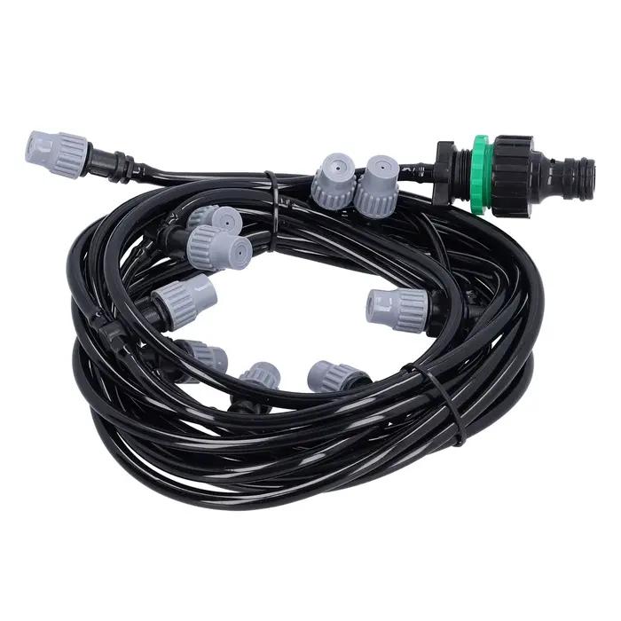 Tuyau d'irrigation de 10 m (32,8 pi) 4/7 avec 10 buses de pulvérisation pour système d'arrosage de j