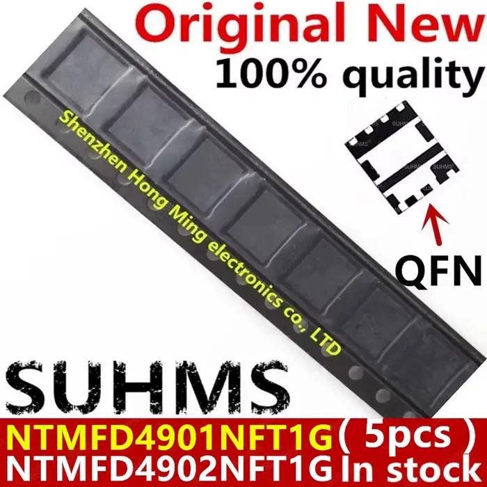 (5 pièces) 100% Nouveau 4901NF 4902NF NTMFD4901NF NTMFD4902NF NTMFD4901NFT1G NTMFD4902NFT1G QFN-8