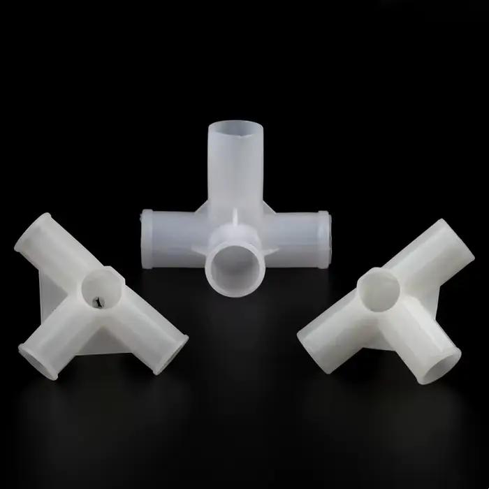 Connecteur en T PE, diamètre intérieur en plastique 12mm 16mm 20mm 25mm, adaptateur de tuyau à quatr