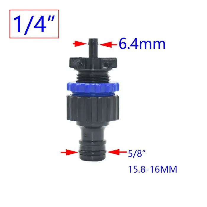 Connecteur rapide de tuyau d'eau barbelé 1/4 3/8 1/2 3/4 1 pouce, 4/7mm 8/11mm 16mm 20mm 25mm, 1 piè