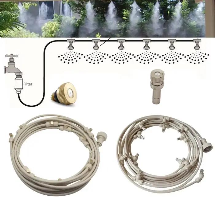 Système de pulvérisation d'eau de refroidissement pour jardin, serre et extérieur, système de dépous