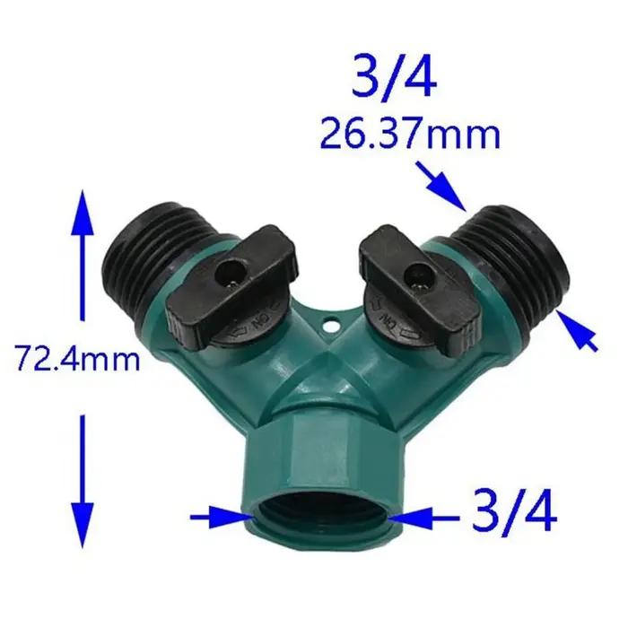 Séparateur de tuyau d'arrosage à 2 voies