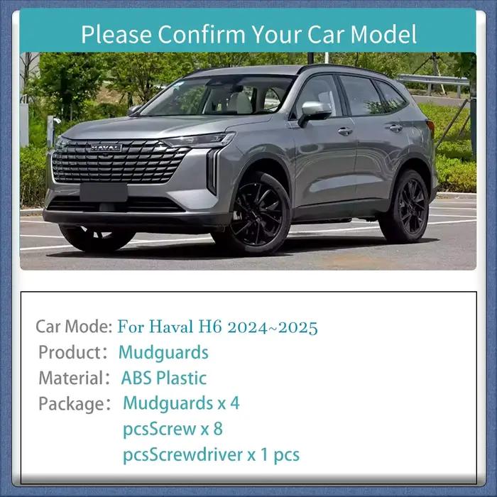 Pour GWM Haval H6 2022 ~ 2026 2022 2023 2024 2025 garde-boue de roue de voiture rabats boue peau couverture gardes garde-boue pièces anti-éclaboussures accessoires