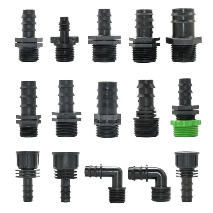 Joints barbelés en plastique POM pour connecteurs d'eau de jardin de qualité professionnelle avec résistance exceptionnelle à la corrosion et aux rayons UV pour systèmes d'irrigation automatisés et entretien de pelouses et jardins
