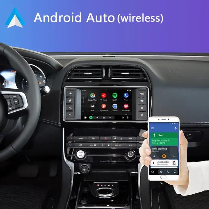 Carplay Android Auto sans fil 2025, compatible avec Land Rover Jaguar Bosch Discovery4 Evoque Freelander2 XE XF XJL