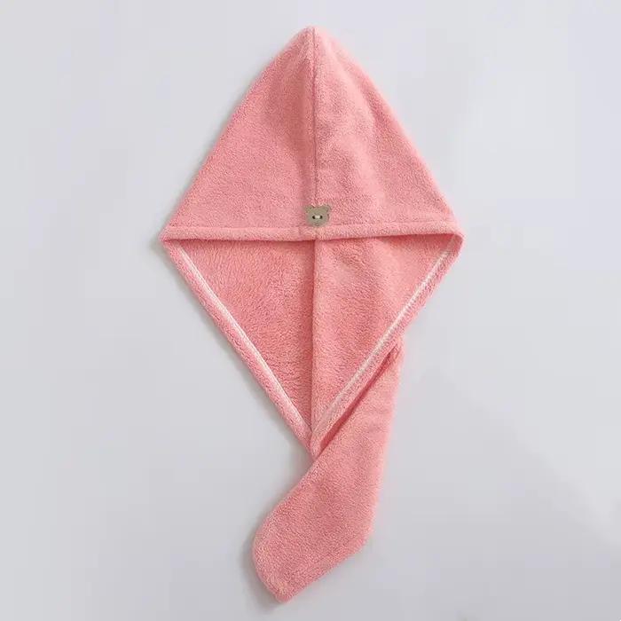 Bonnet de bain en microcarence pour séchage des cheveux pour femme, serviette monochrome, turban super absorbant, séchage rapide des cheveux
