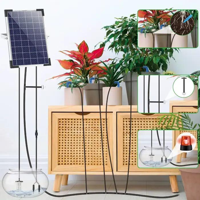 Système d'irrigation goutte-à-goutte solaire pour plantes en pot 9V 5W