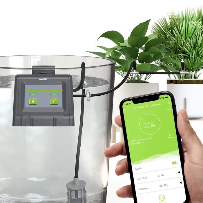 Kit d'arrosage automatique WiFi RAINPOINT avec contrôleur vocal Tuya APP pour 10 plantes en pot