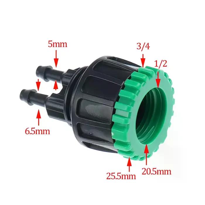 Connecteur d'eau de jardin en plastique 1/4" à 1/2" 3/4" femelle connecteur Y adaptateur de tuyau d'irrigation pour usage durable et facile à utiliser occasions de jardinage