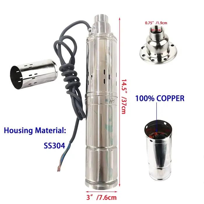 Pompe à eau solaire 2 ans de garantie 270w 0.4HP