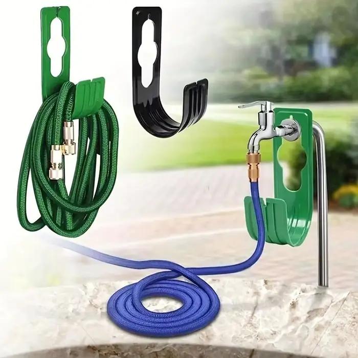 Support mural extensible en plastique pour tuyau d'arrosage de jardin gain d'espace et rangement pratique pour jardiniers