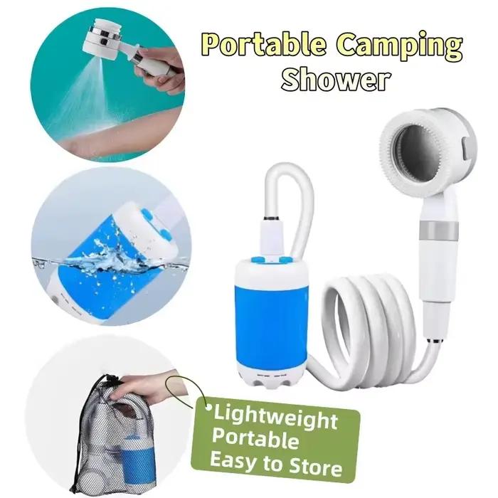 Pulvérisateur d'eau Compact portatif Rechargeable de douche extérieure pour l'arrosage de fleurs de lavage de voiture et le bain Camping randonnée
