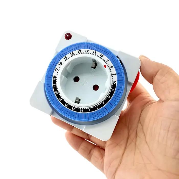 Minuteur programmable mécanique 24 heures EU avec prise de terre