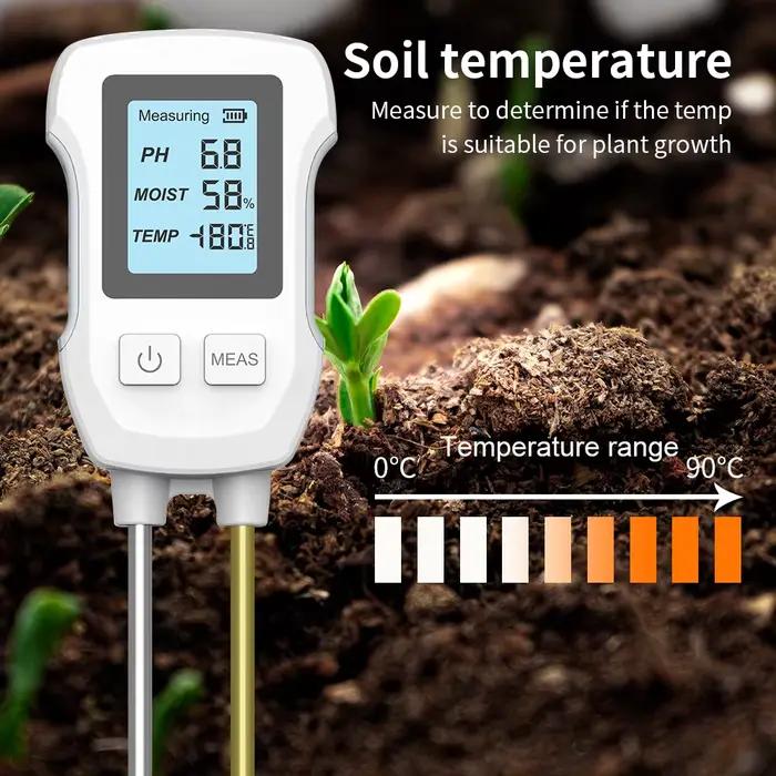 Testeur de sol 3 en 1, Test de température ambiante et d'humidité