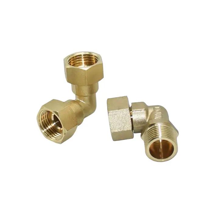 Connexion coudée en laiton 1/2 "