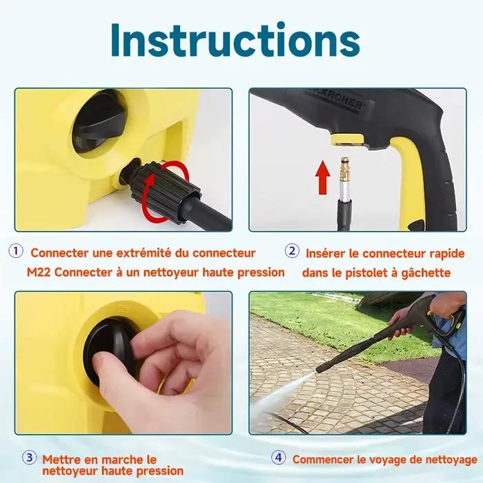 Tuyau de rechange à haute pression pour Karcher K2 K3 K4 K5 K6 K7