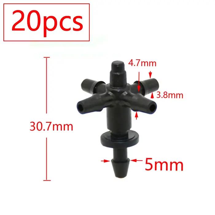 2L 4L 8L goutteur Irrigation 2/4 voies flèche compte-gouttes connecteur croix séparateur d'eau émetteur goutte