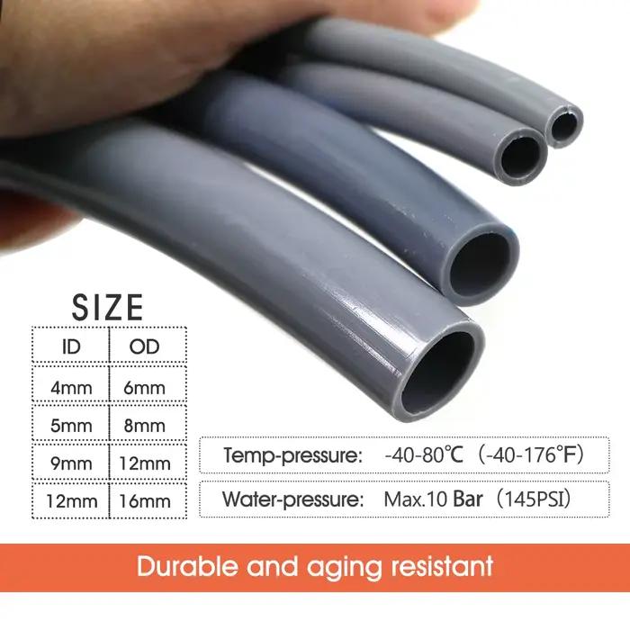 Tuyau d'arrosage de jardin 10M/20M/30M/50M 4/6mm 5/8mm 9/12mm 12/16mm pour système d'irrigation goutte