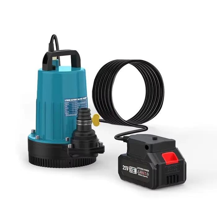 Pompe submersible 21V Lithium portable pour arrosage jardin piscine aquarium排水泵产品描述，这里给出的是一个针对园艺和水族箱等用途的便携式锂电池驱动水泵的HTML页面。页面强调了产品的便利性和多功能性，同时解释了每个特性如何给用户带来实际的好处。最后给出了一个SEO优化的标题，该标题基于产品的特性和功能，包含了多个关键词以吸引潜在客户。