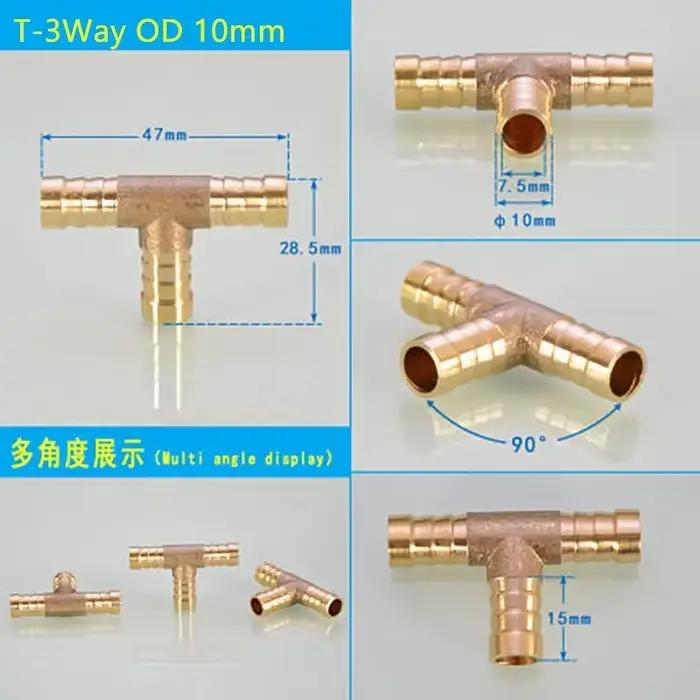 Joint en laiton pour tuyau d'arrosage de jardin 4mm 5mm 6mm 8mm 10mm 12mm 14mm 16mm 19mm occasions spéciales aménagement paysager installation système d'arrosage