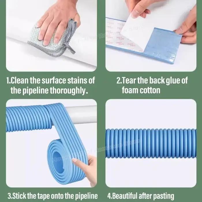 Couvre-tuyaux coloré de 2 m
