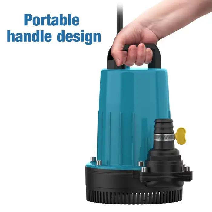 Pompe submersible 21V Lithium portable pour arrosage jardin piscine aquarium排水泵产品描述，这里给出的是一个针对园艺和水族箱等用途的便携式锂电池驱动水泵的HTML页面。页面强调了产品的便利性和多功能性，同时解释了每个特性如何给用户带来实际的好处。最后给出了一个SEO优化的标题，该标题基于产品的特性和功能，包含了多个关键词以吸引潜在客户。
