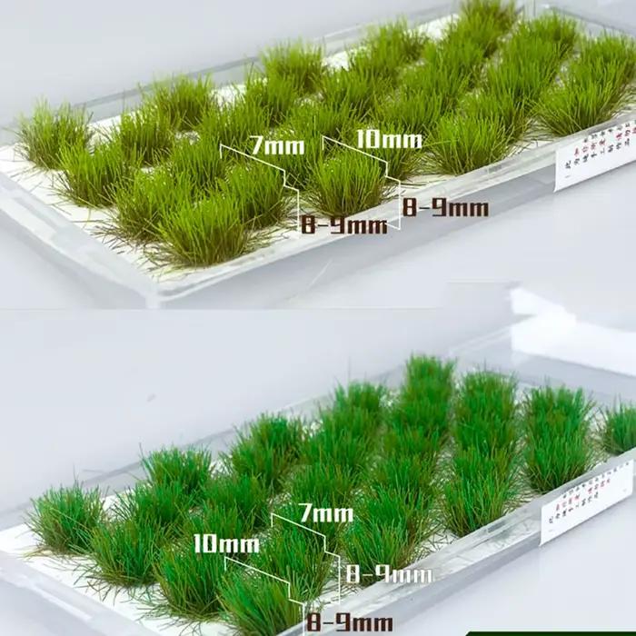 Miniatures bricolage Simulation gazon chemin de fer paysage scène de construction modèle d'herbe touffe