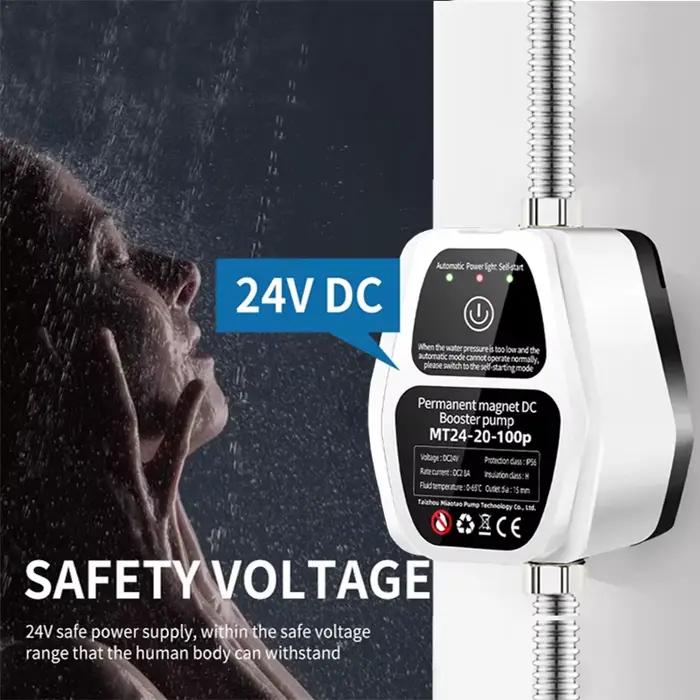 Pompe de surpression 100W 24V automatique silencieuse pour augmenter la pression de l'eau 25L/MIN