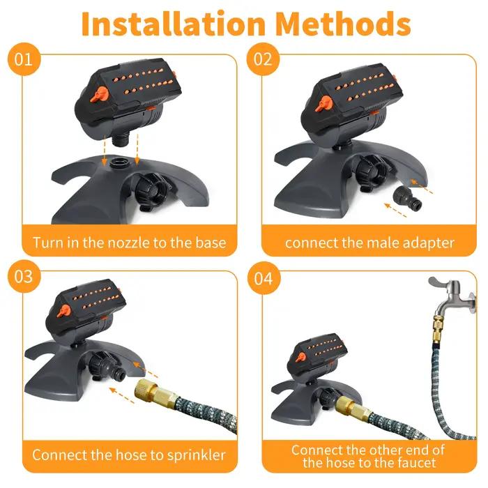 Arroseurs oscillants Diivoo Mini Turbo pour jardin
