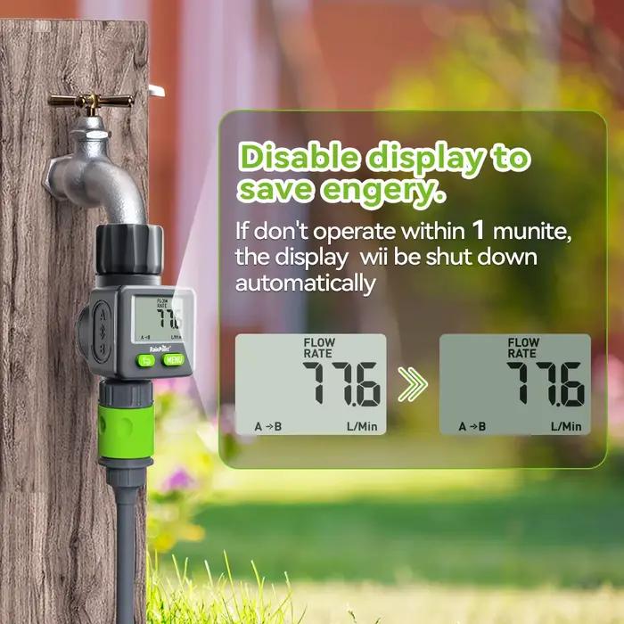 Débitmètre d'eau, mesure du consommation de gallon/liter et du débit pour le remplissage du réservoir