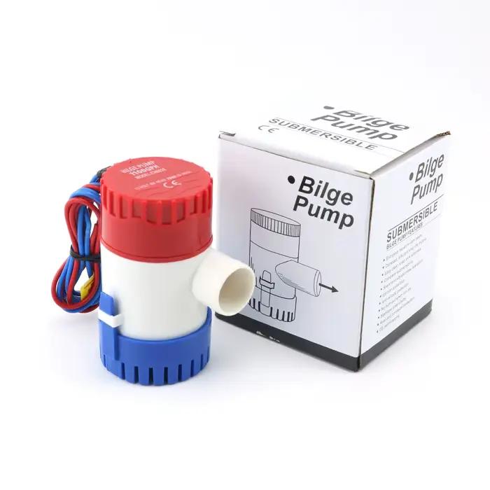 Mini pompe de cale submersible 12V DC avec interrupteur à flotteur 500gph 750gph 1100gph pour bateau