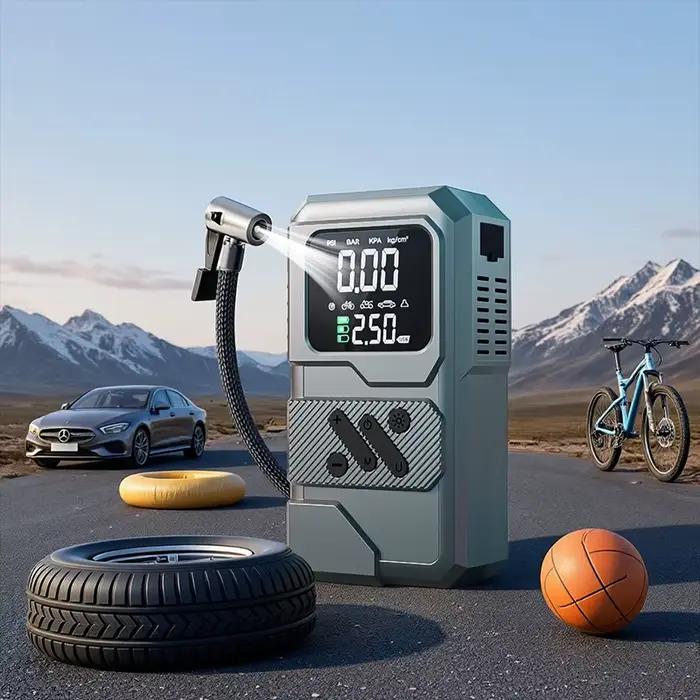 Pompe à air portable multifonctionnelle pour voiture