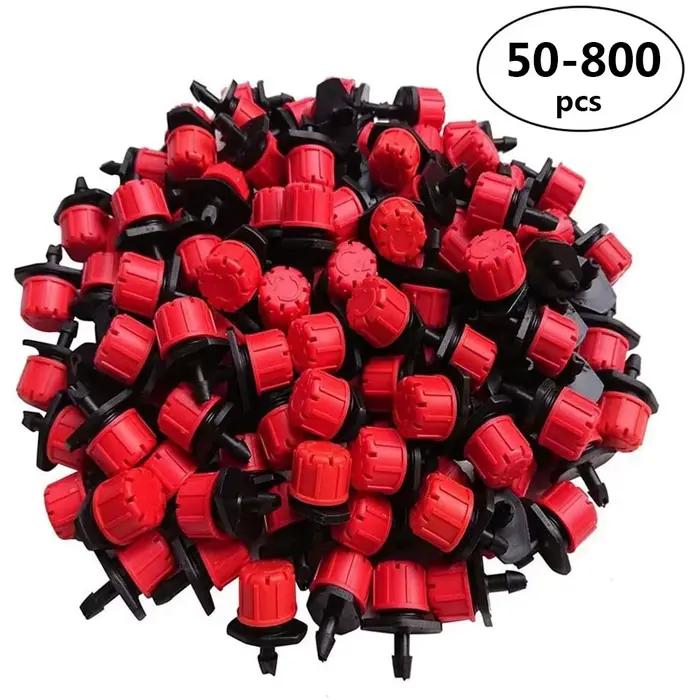 50-800 pièces goutteurs d'irrigation réglables arroseurs 1/4 ''émetteur goutteur Micro