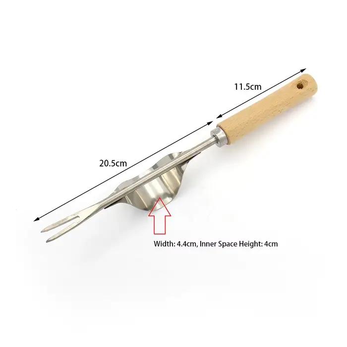 Désherbeur manuel avec fourche en forme de V, désherbeur de pelouse de jardin à long manche, extracteur de racines de jardin, outils pour l'ameublissement des sols