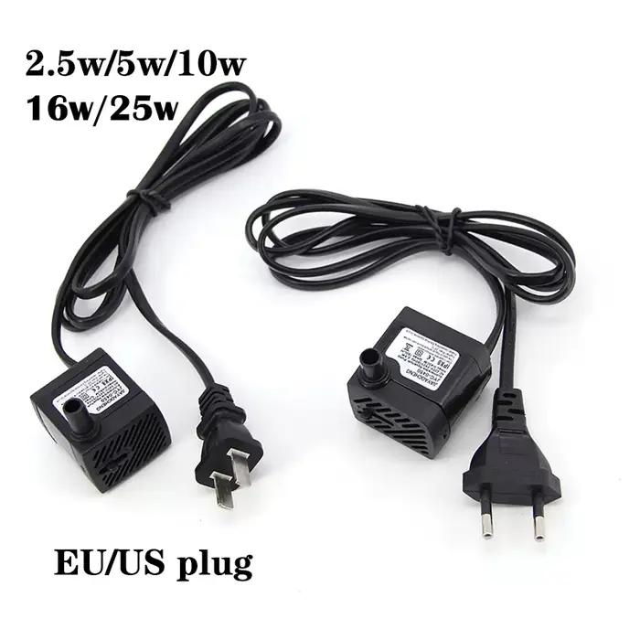 AC 220V EU US Plug 2.5W 5w 10w 16w 25w pompe à eau Submersible Aquarium fontaine