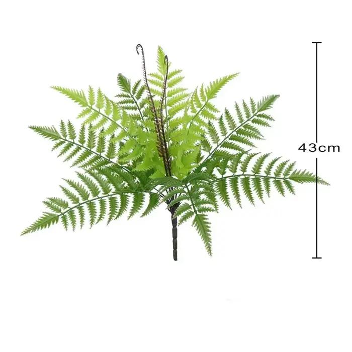 Plantes de fougères artificielles pour la décoration de bureau, simulation de queue adt, grand arbre en fer mauve, feuilles, plastique, plante verte, fleuriste