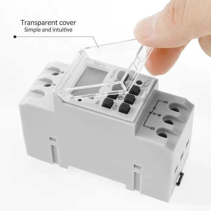 Minuterie numérique pour l'installation dans les panneaux de commande avec écran LCD