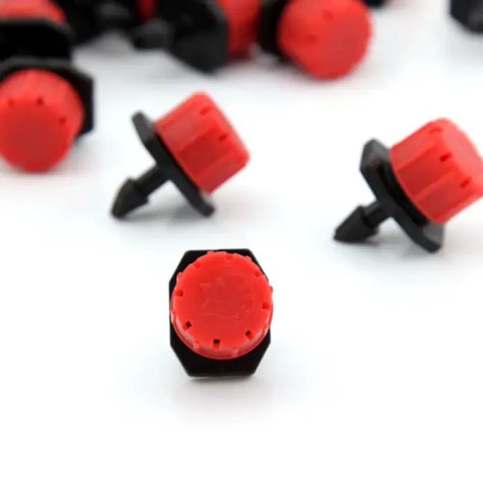 100 pièces/sac goutteurs d'irrigation réglables arroseurs 1/4 ''émetteur goutteur goutte