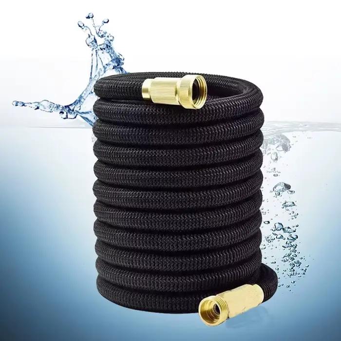 Tuyau d'arrosage extensible-noyau en latex à 4 couches de résistance supérieure robuste-connecteurs en laiton extra
