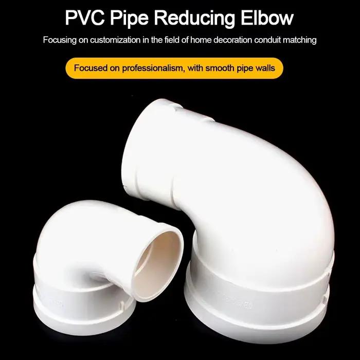 Nouvel embout de raccordement coudé en PVC blanc à 90 degrés pour tuyau